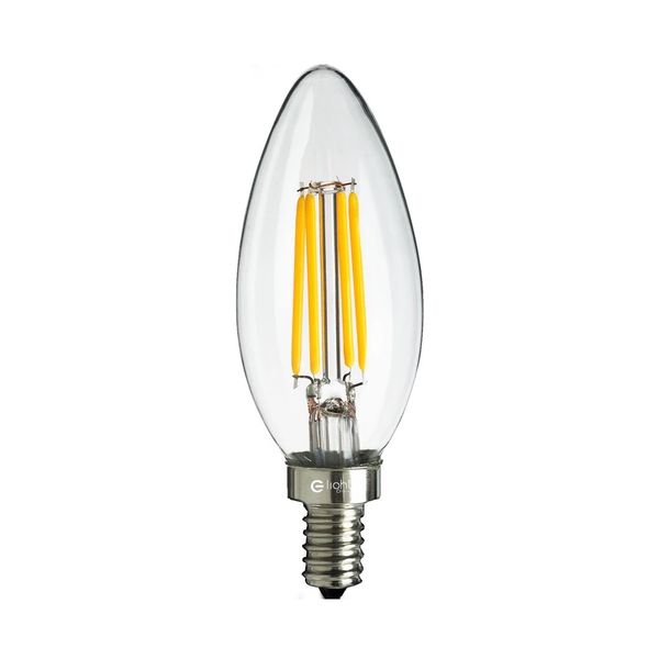LED Bulb Filament E14 4.3W B35 2700K 470lm CL Migros image 1