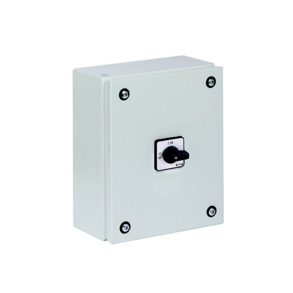 T0, 20 A, surface mounting, 4 contact unit(s), 90 °, maintained, 0-1, in steel enclosure, Design number 15682 image 4