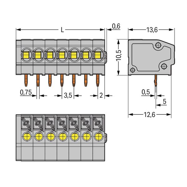 805-173 PCB terminal block; push-button; 1.5 mm² image 2
