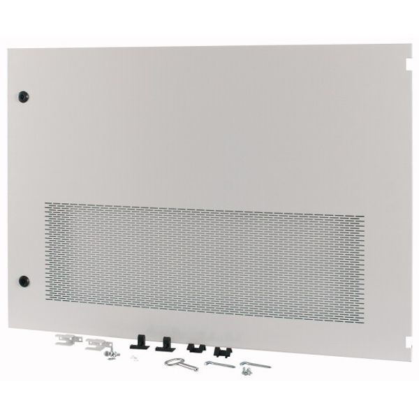 Section wide door, ventilated, right, HxW=700x1000mm, IP31, grey image 1