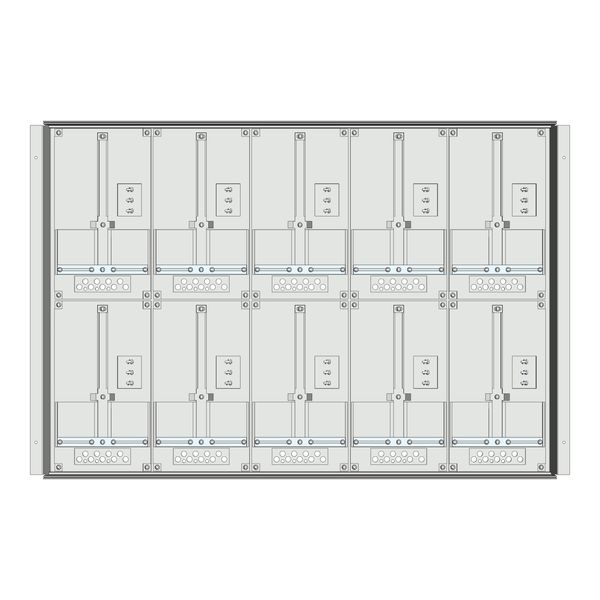 Meter box insert 2-rows, 10 meter boards / 16 Modul heights image 1