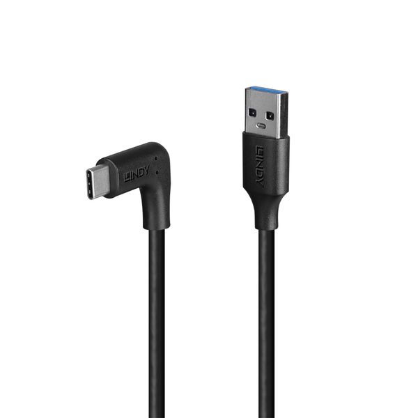 1.5m USB 3.2 Type A to C Cable, 90° Right Angle, 10Gbps image 2