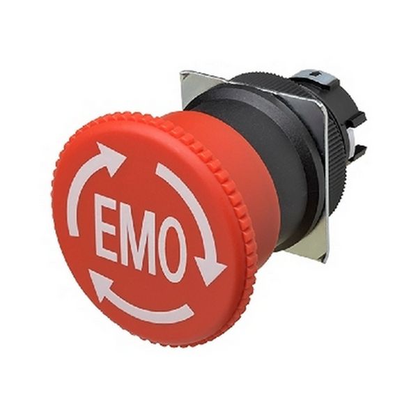 Emergency stop switch, non-illuminated, 40 mm dia, push-lock/turn-rese image 3