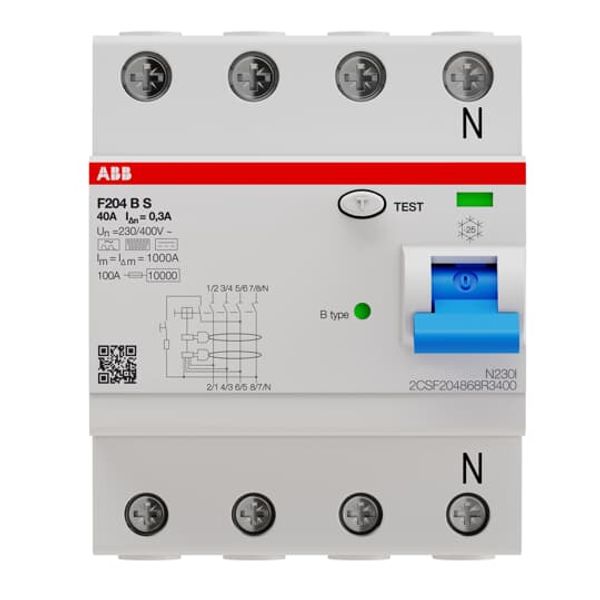 F204 B S-63/0.3 Residual Current Circuit Breaker 4P B type 300 mA image 4