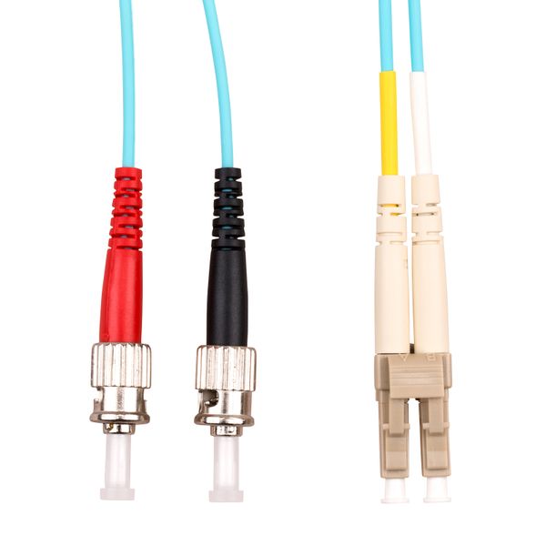 FO Patchcord Duplex LC/ST, 50/125æm OM3, LS0H-3, aqua, 5.0m image 2