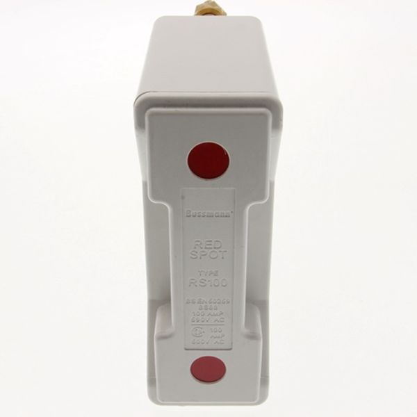 Fuse-holder, LV, 100 A, AC 690 V, BS88/A4, 1P, BS, back stud connected, white image 2