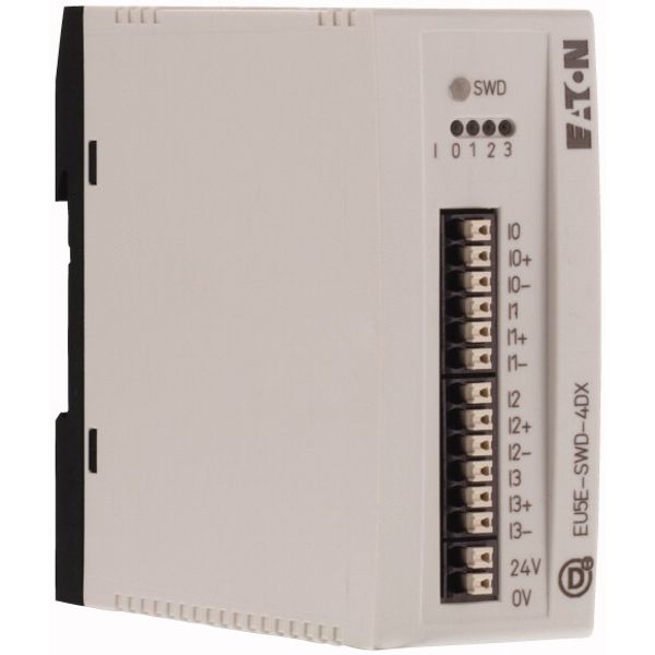 SWD input card, 24 V DC, 4 digital inputs with 24 V power supply, 0.5A, 3 conductor connection image 5
