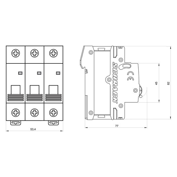 Miniature Circuit Breaker (MCB) AMPARO 10kA, C 40A, 3-pole image 10