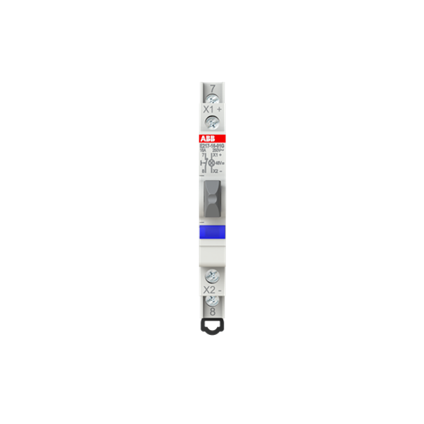 E217-16-01G48Luminous Pushbutton,16 A,acc. to EN 250 V AC,0NO,1NC,0CO, El. Color:Grey,1LED,Blue, MW:0.5 image 6