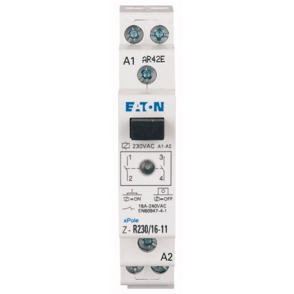 Installation relay, 24 V DC, 2NO, 16A image 1