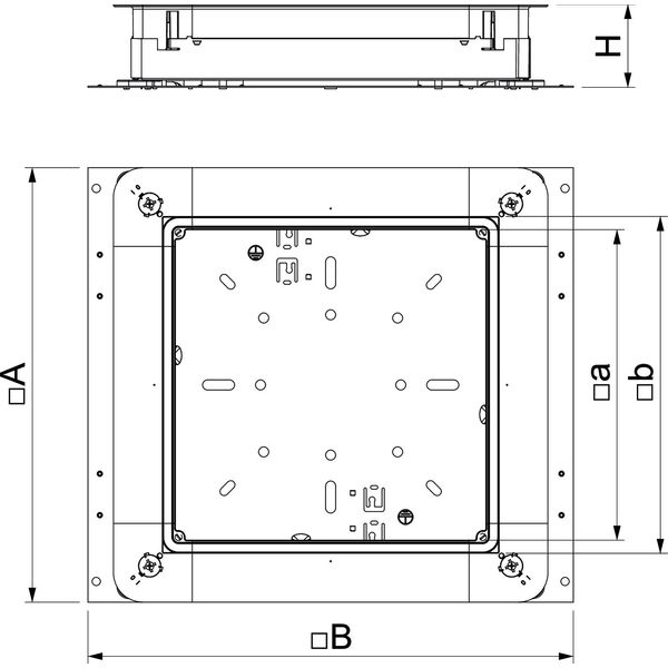 UGD 250-3 6 Underfloor box empty 250-3 for GES6 410x367x70 image 2