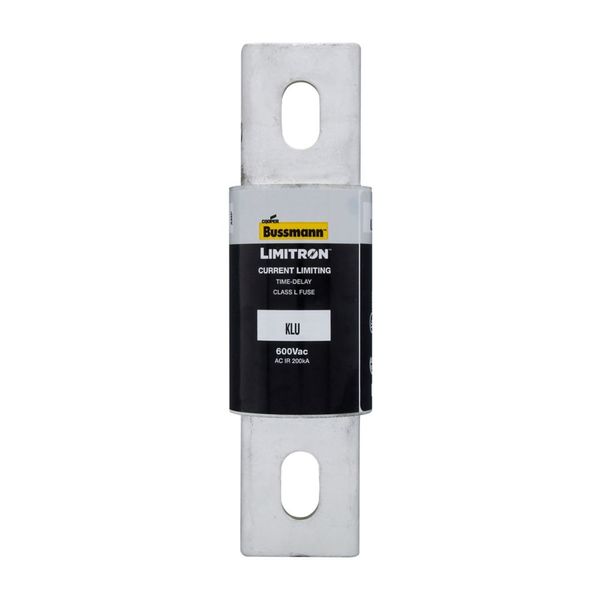 Eaton Bussmann Series KLU Fuse, Current-limiting, Time Delay, 600V, 800A, 200 kAIC at 600 Vac, Class L, Bolted blade end X bolted blade end, Bolt, 2.5, Inch, Carton: 1,  Non Indicating, 5 S at 500% image 2