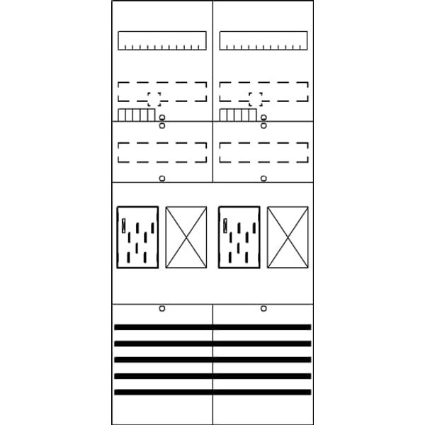BF27B22 Meter panel, Field width: 2, Rows: 0, 1050 mm x 500 mm x 160 mm, IP2XC image 17