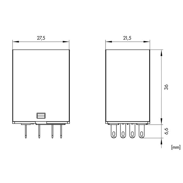 Plug-in Relay 14 pin 4 C/O 5A 230VAC, S-Relay RS5 image 6