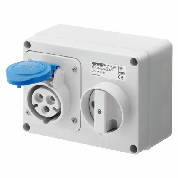 FIXED INTERLOCKED HORIZONTAL SOCKET-OUTLET - WITH BOTTOM - WITHOUT FUSE-HOLDER BASE - 3P+E 16A 200-250V - 50/60HZ 9H - IP44 image 2