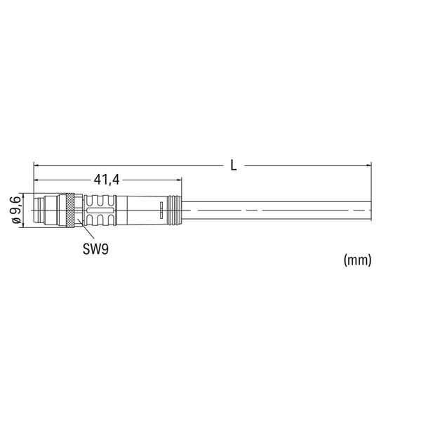 Sensor/Actuator cable M8 plug straight 3-pole image 3