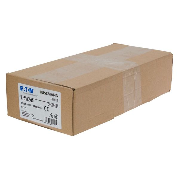 Fuse-link, high speed, 6000 A, AC 600 V, 2 x size 4, 120 x 230 x 64 mm, aR, IEC, single indicator image 9