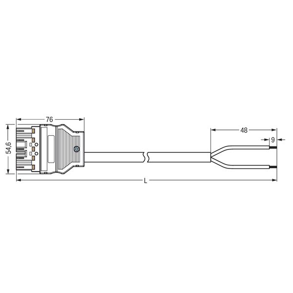 pre-assembled connecting cable Cca Plug/open-ended blue image 6