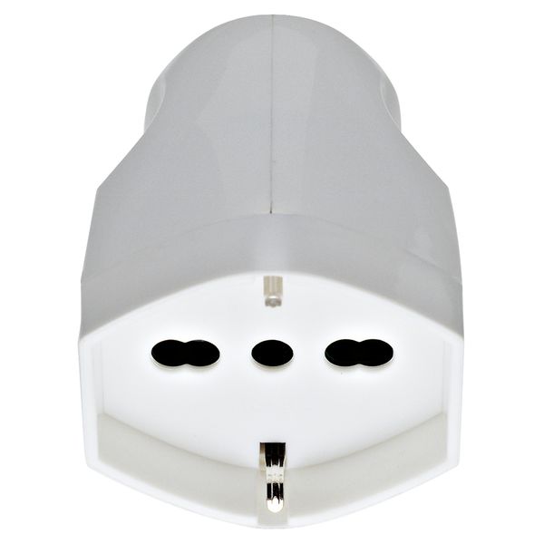 2P+E 16A axial outlet universal white image 1