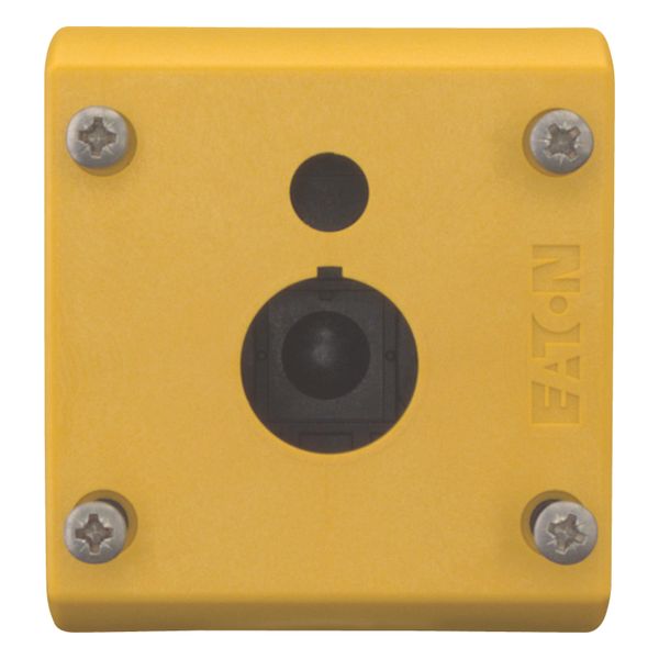 Surface mounting enclosure, 1 mounting location, yellow cover, for illuminated ring image 4