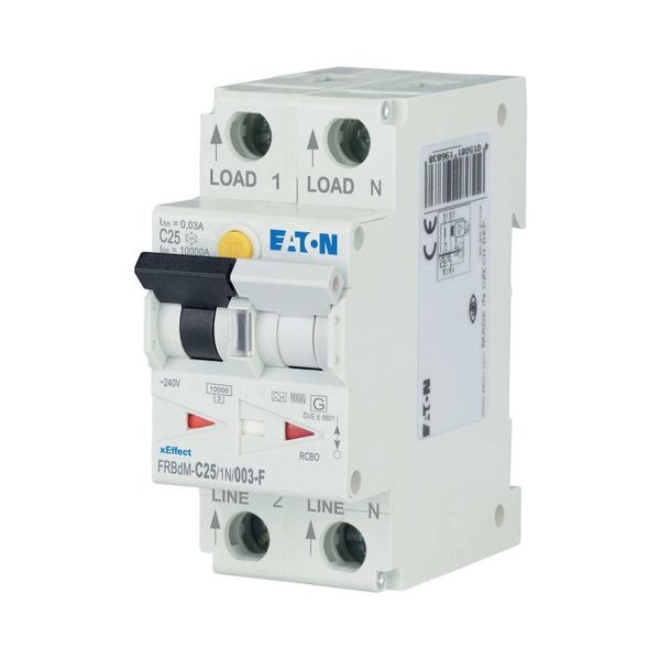 Digital RCD/MCB combination, 25 A, 30 mA, MCB trip characteristic: C, 1p+N, RCD trip characteristic: F image 8