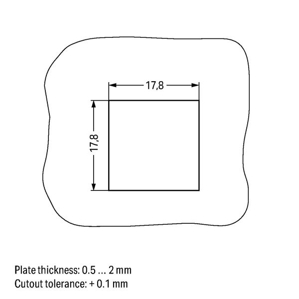 Snap-in socket without locking lever 2-pole green image 4