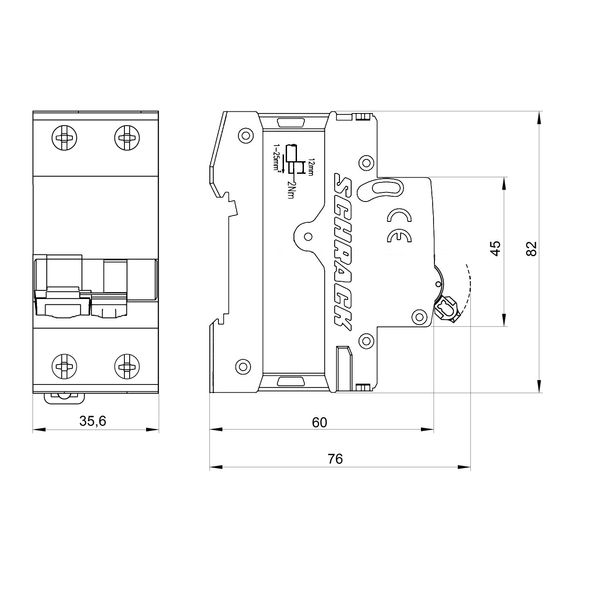 Combined MCB/RCD (RCBO) 1+N, AMPARO 10kA, C 25A, 30mA, Typ A image 11