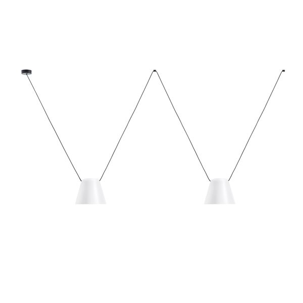 Pendant Attic Triple Conic Shape E27 23W Black image 1