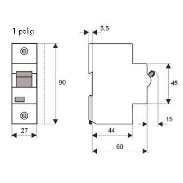 High Current Miniature Circuit Breaker C40/1 image 3