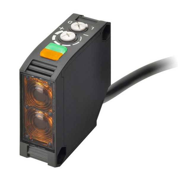 Photoelectric sensor, square body, IR LED , retro-reflective, non-pola image 2