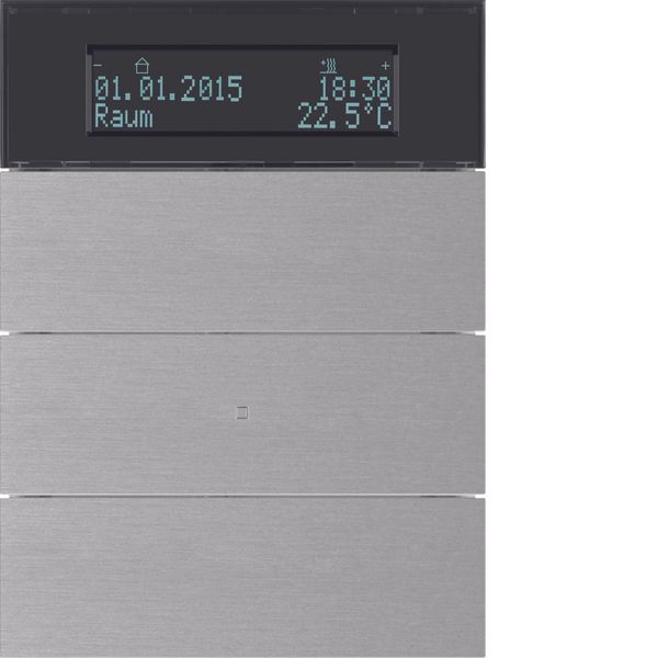 B.IQ push-button 3gang thermostat, display, KNX - B.IQ, al., al. anodi image 1