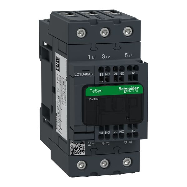 TeSys Deca contactor , 3P(3 NO) , AC-3/AC-3e , = 440V, 40 A , 230V AC 50/60 Hz coil image 3