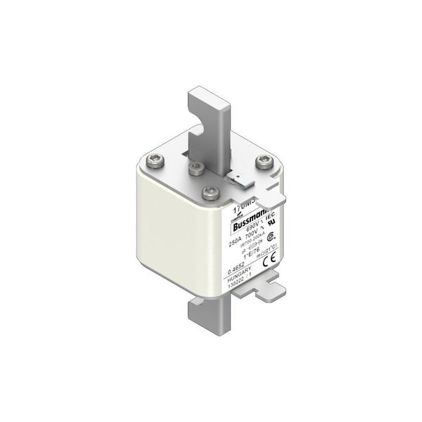 Fuse-link, high speed, 250 A, AC 690 V, compact size 1, 45 x 59 x 102 mm, aR, IEC, UL, visual indicator image 7