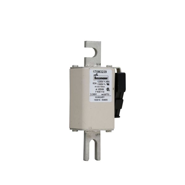 Fuse-link, high speed, 63 A, AC 1250 V, compact size 1, 45 x 58 x 138 mm, aR, DIN, IEC, type K indicator image 12