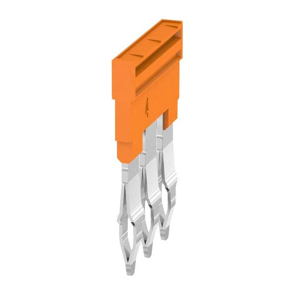 Cross connection ZQV 4N/3, W-Series, for the terminals, No. of poles: 3, Orange, Weidmuller image 3