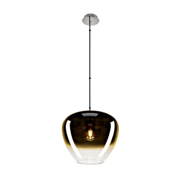 PANTILO CONVEX 40, Pendant lamp, 150cm, E27, max. 40W, gold image 1