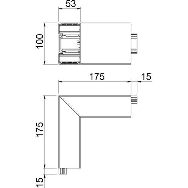 GA-AS53100RW External corner Aluminium, rigid form 53x100x175 image 2