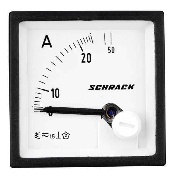 Ammeter, 48x48mm, 25A, AC, Direct measuring image 1