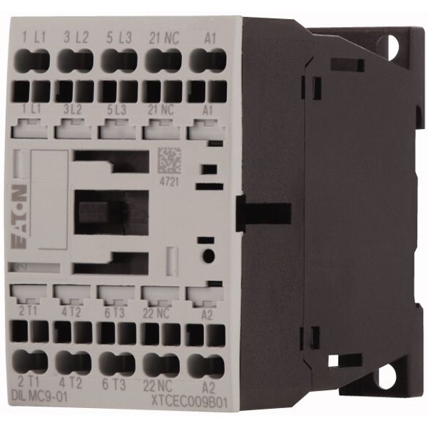 Contactor, 3 pole, 380 V 400 V 4 kW, 1 NC, 24 V DC, DC operation, Spring-loaded terminals image 3