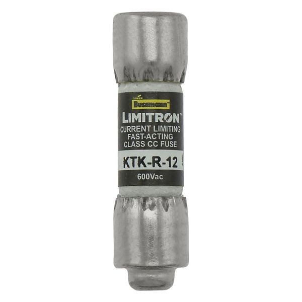 Fuse-link, LV, 12 A, AC 600 V, 10 x 38 mm, CC, UL, fast acting, rejection-type image 1