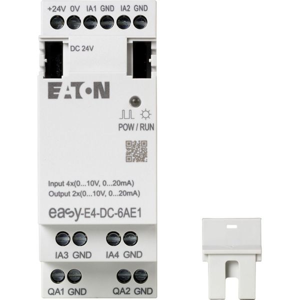 I/O expansion, For use with easyE4, 24 V DC, Inputs expansion (number) analog: 4, screw terminal image 15