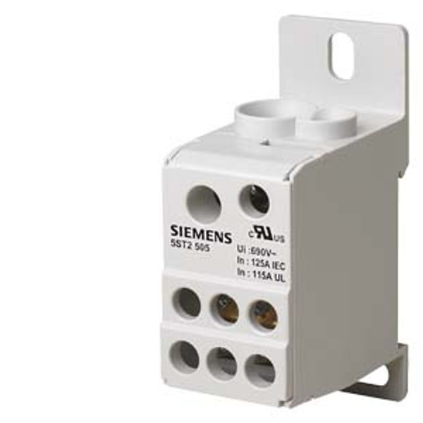 Distribution block 1-pole, 125 A, 6... image 1