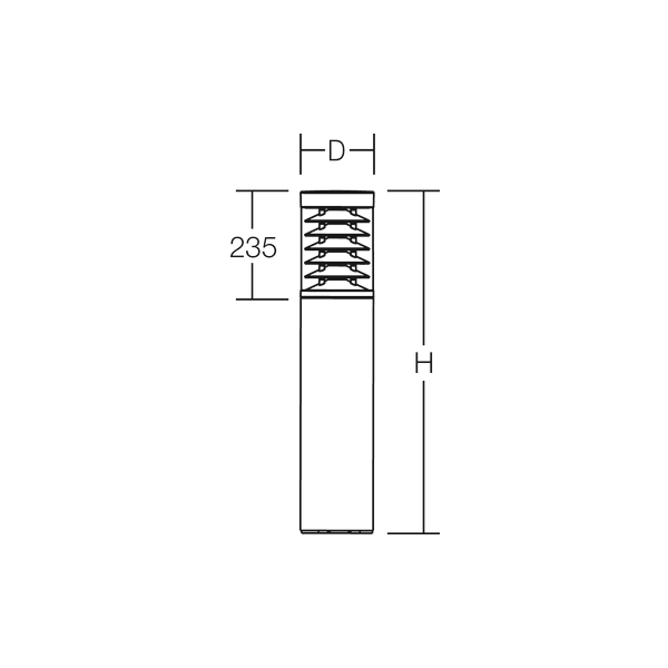 MEGA TOWER F, 18 W, 1550 lm, 830, anthracite, on/off Bollards, D 156 H image 4