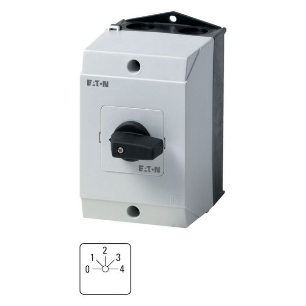 Step switches, T3, 32 A, surface mounting, 4 contact unit(s), Contacts: 8, 45 °, maintained, With 0 (Off) position, 0-4, Design number 8262 image 1