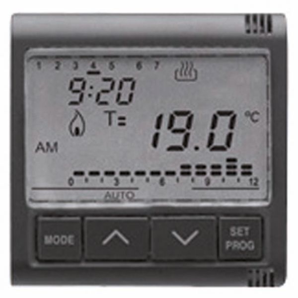TIMED THERMOSTAT DAILY/WEEKLY - 230V ac - 50/60HZ - 2 MODULES - PLAYBUS image 2