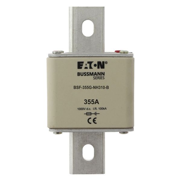 Fuse-link, high speed, 355 A, DC 1000 V, NH3, 71 x 76 x 150 mm, gBat, IEC, bolted connection image 17