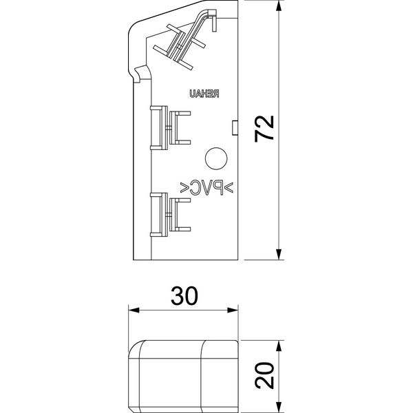 SLT ESli2070 cws End piece left SL-T 20x70 9001 20x70x29 image 2