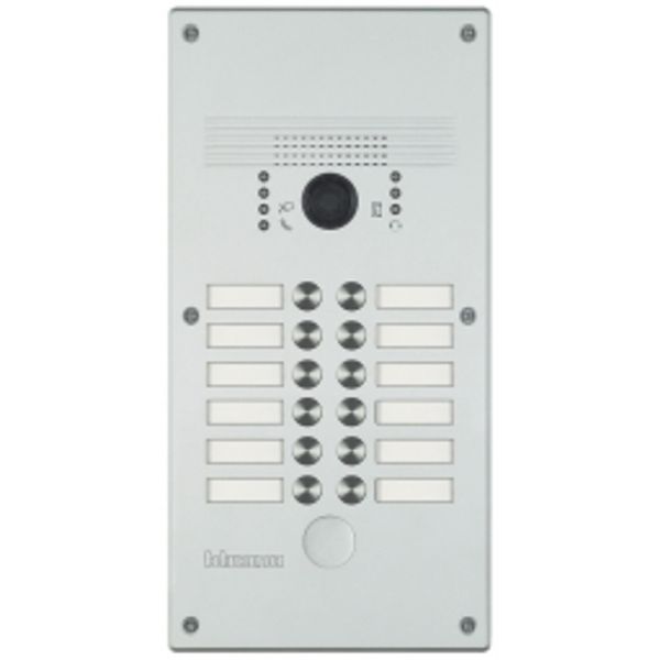 Monobloc vandal-resistant pushbutton panel Aluminium (12 calls) image 1