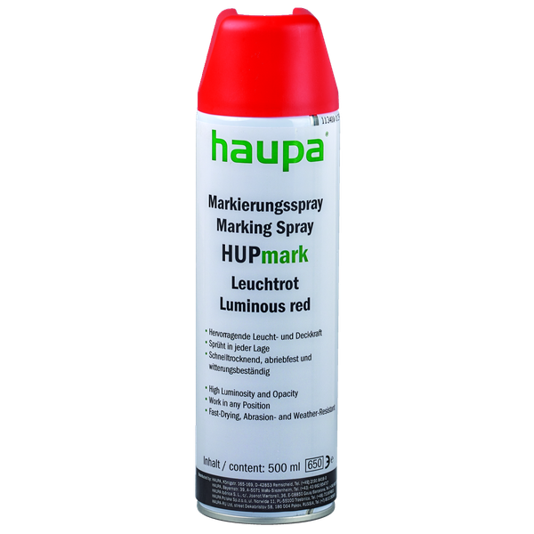 Marking spray "HUPmark" red Aerosol 500 ml image 1