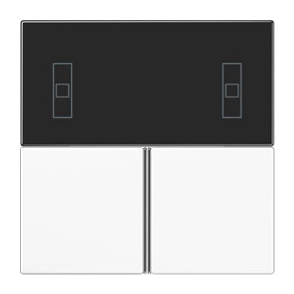 Push button KNX Cover kit, complete, white image 1